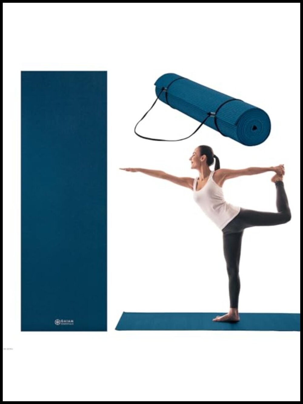 Extra Thick Yoga Mat 1/4 Inch Non-Slip Exercise Pilates Fitness Mat with Strap